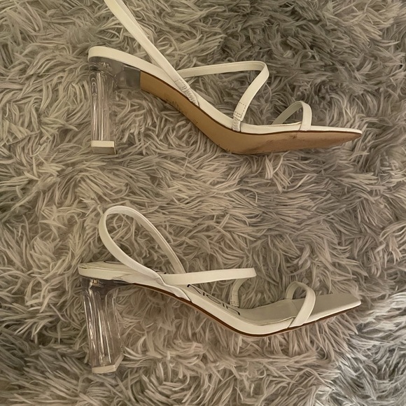 Calvin Klein | Shoes | Idina Strappy Lucite Heel | Poshmark